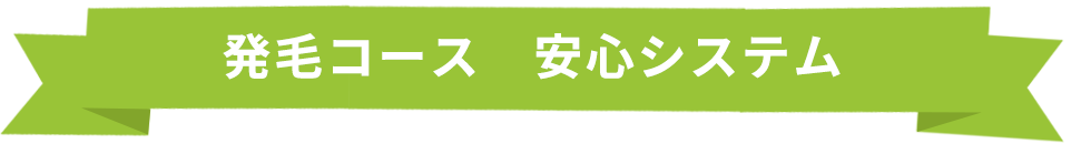 発毛コース安心システム