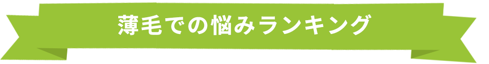 薄毛での悩みランキング