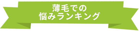 薄毛での悩みランキング