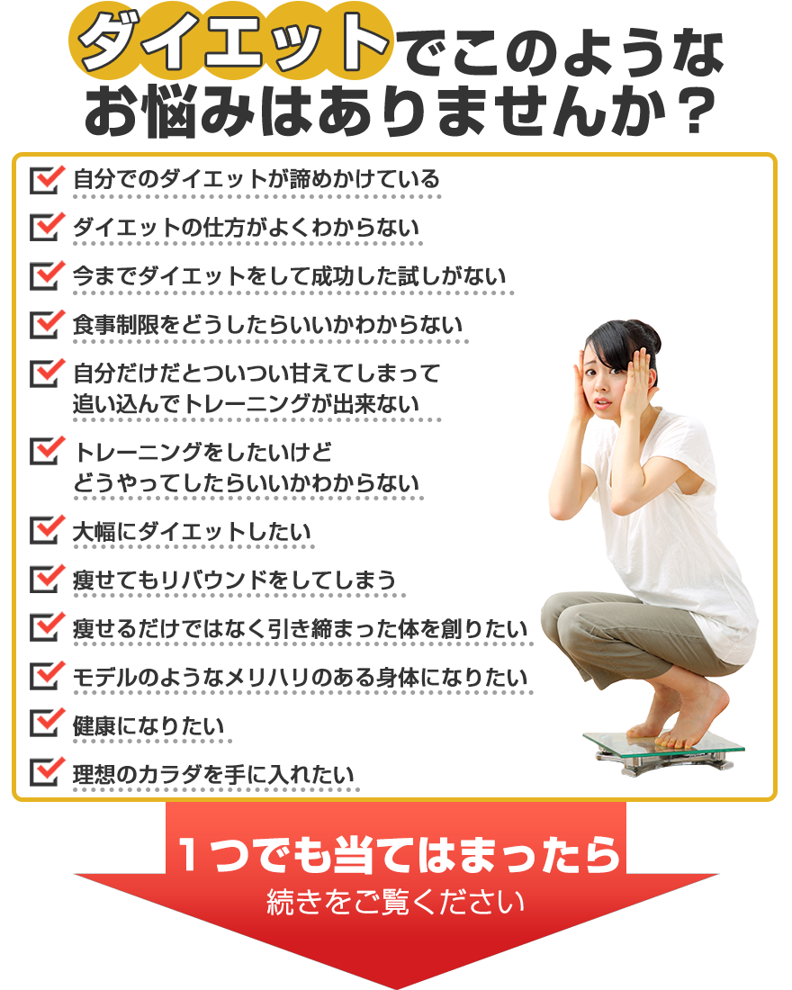 ダイエットでこのようなお悩みはありませんか？